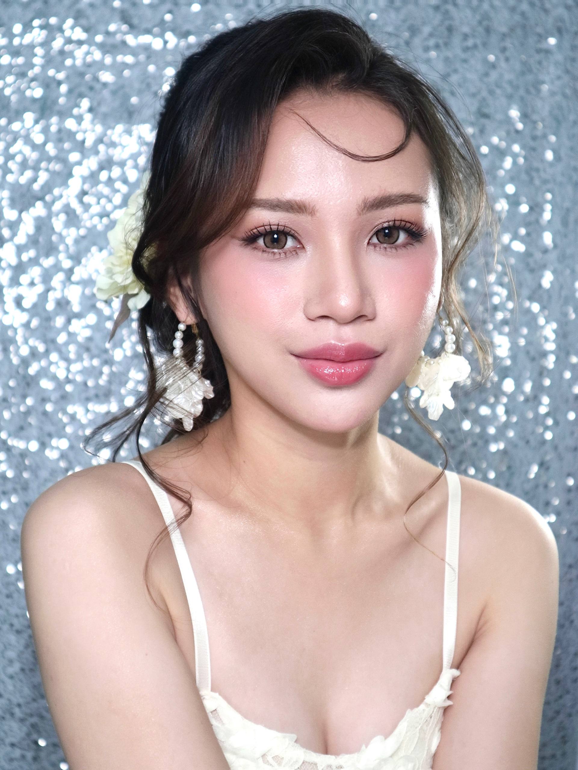 Asian destination wedding makeup in Bali